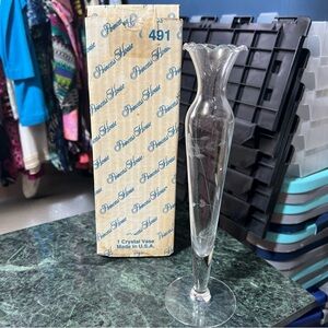 Princess House Clear Crystal Bud Vase #491